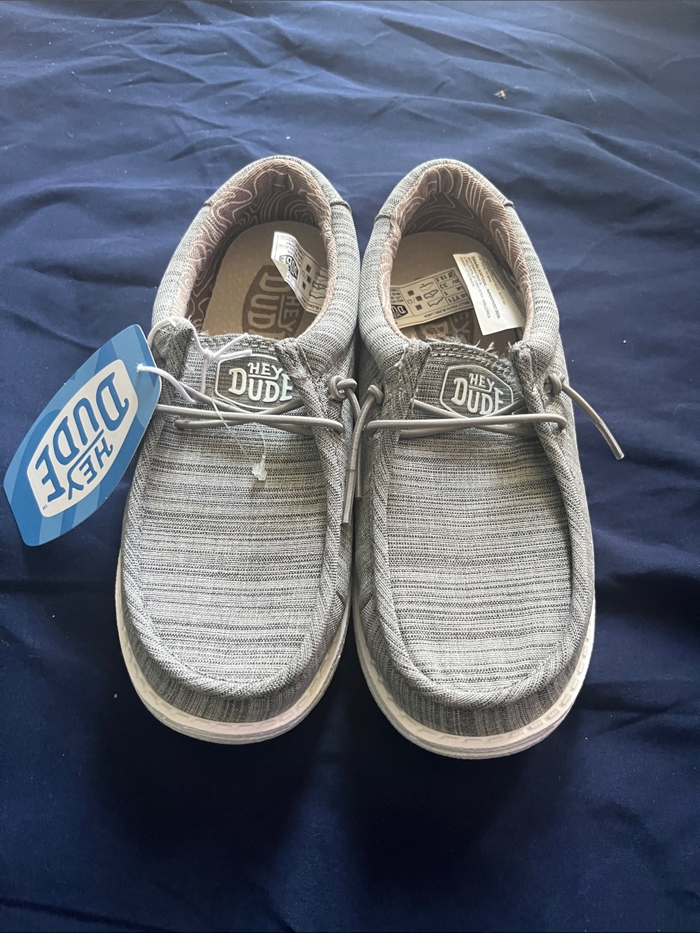 Hey Dude Men's Wally Slip-On Shoes in Light Grey